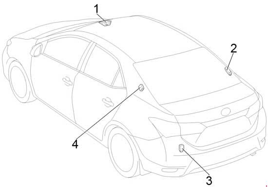 Предохранители и реле Toyota Corolla / Auris (2013-2018)