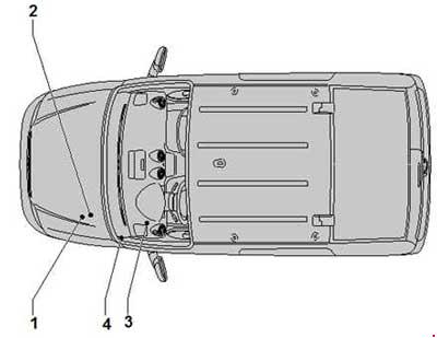 Предохранители и реле Volkswagen Caddy (2010-2014)