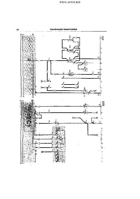 Схемы электрических соединений VOLKSWAGEN T2 TRANSPORTER 1982-1992