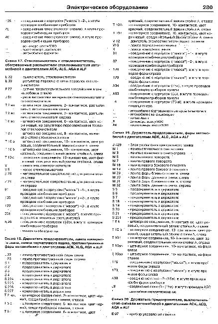 Схемы электрооборудования AUDI А6 / AVANT с 1997