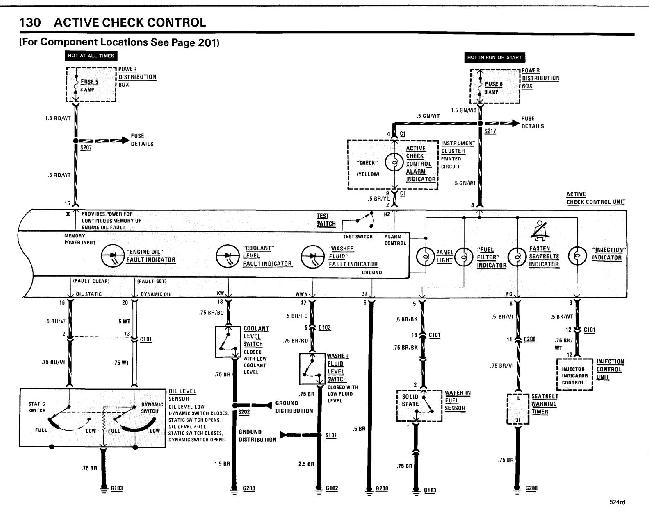 Схемы электрооборудования BMW 5 серии (e28) (524TD) 1985-1986