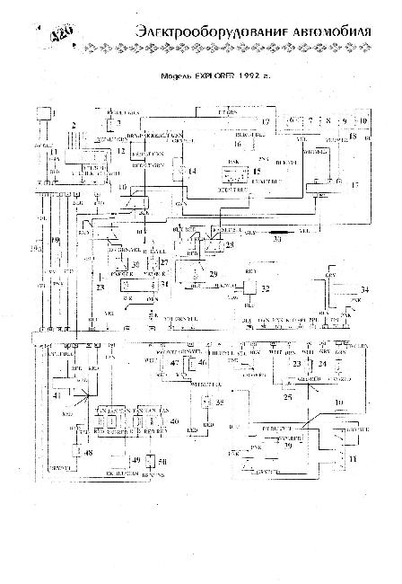 Схемы электрооборудования Ford Explorer 1992