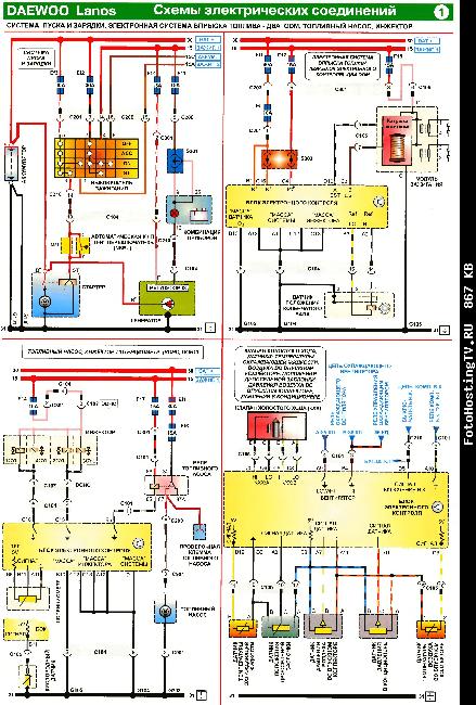 Схемы электрооборудования Lanos с 1996г