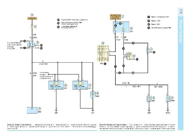 Схемы электрооборудования Nissan Qashqai (с 2007г) и Nissan Qashqai +2 (с 2008г)