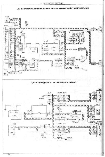 Схемы электрооборудования Peugeot 605 Дизель