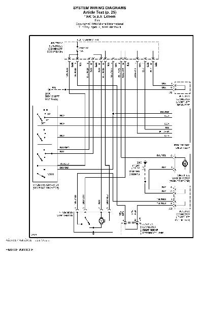 Схемы электрооборудования Suzuki Baleno / Esteen 1996