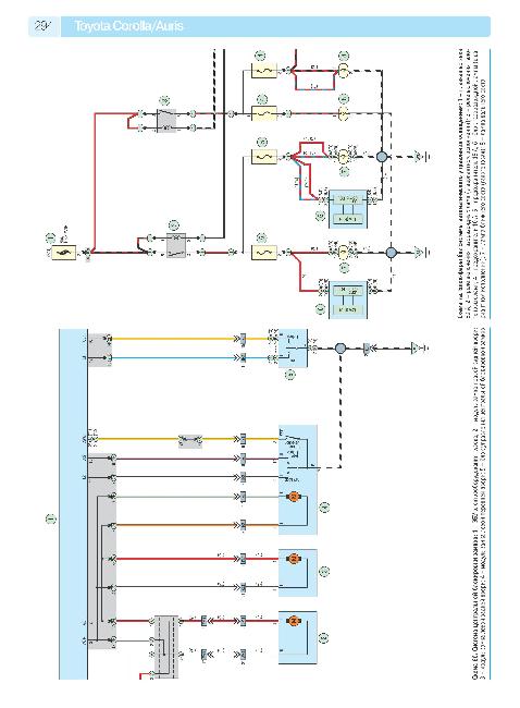 Схемы электрооборудования TOYOTA COROLLA / AURIS с 2007 и с 2010 бензин