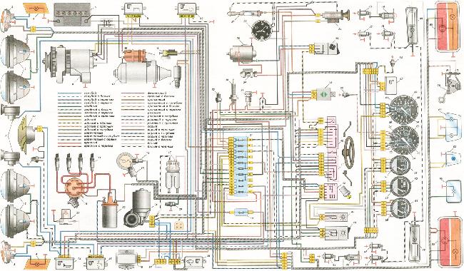 Схемы электрооборудования ВАЗ 2103
