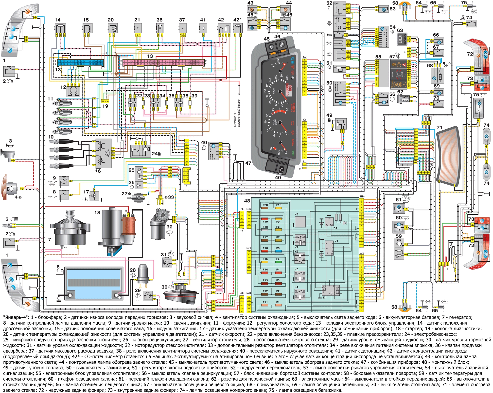 Схема подключения дтож ваз 2114 инжектор 8 клапанов