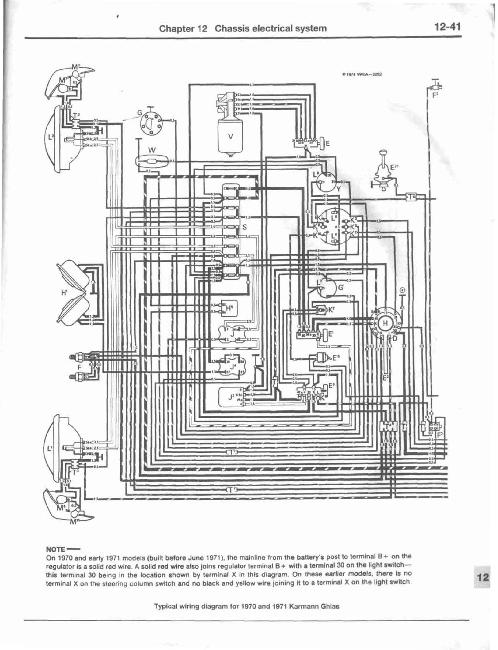 Схемы электрооборудования Volkswagen Beetle / Karmann Ghia с 1954-1979