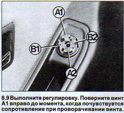 Настройка правого зеркала заднего вида ауди