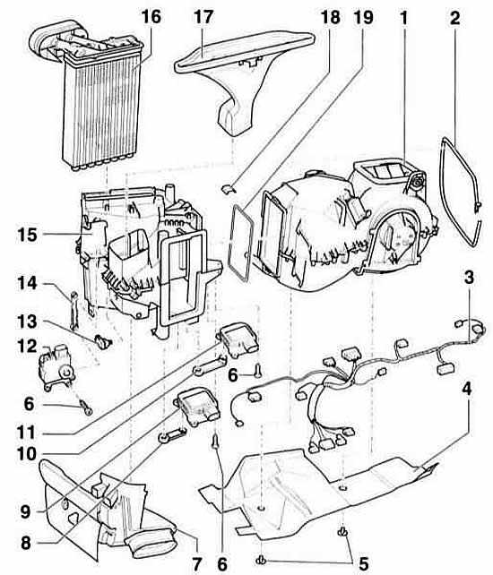 Ауди 80 б3 схема отопителя