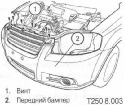 Передний бампер chevrolet aveo