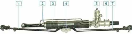Схема рулевой рейки нексия без гура