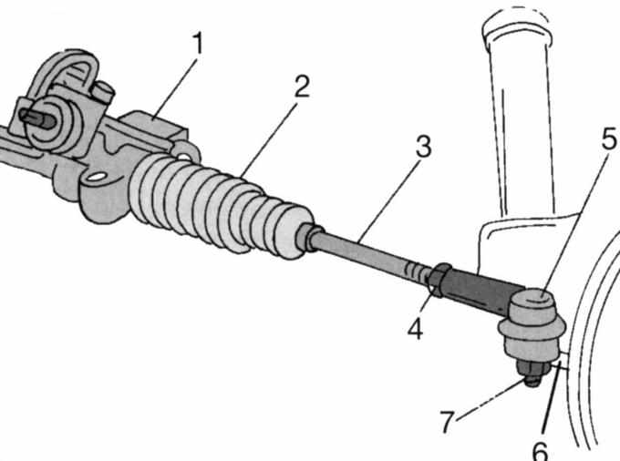 Проверка технического состояния манжет и наконечников поперечных рулевых  тяг Ford Mondeo 2, Рулевое управление