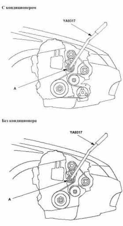 Схема приводного ремня хонда цивик 5д