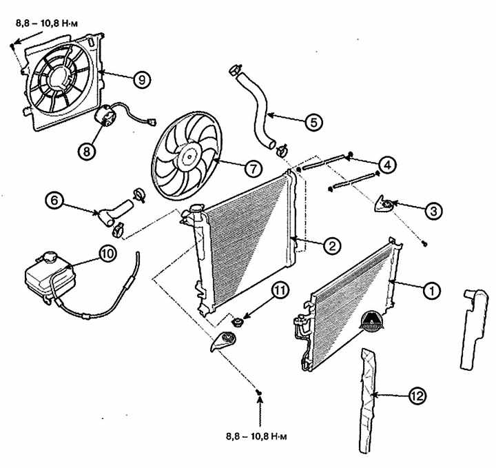 Схема системы охлаждения hyundai accent