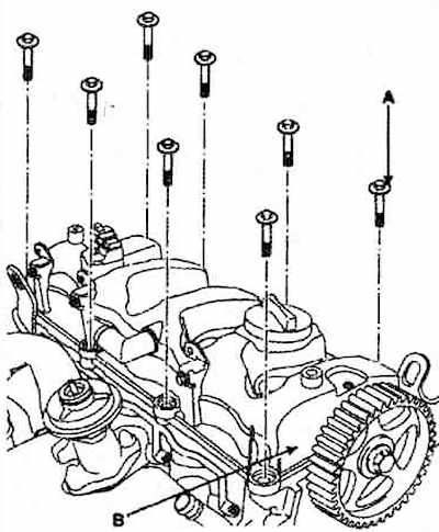 Hyundai Tucson Головка блока цилиндров снятие, фото 8