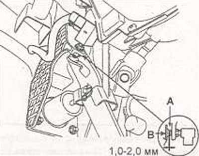Kia Ceed Проверка и регулировка положения педали тормоза, фото 3