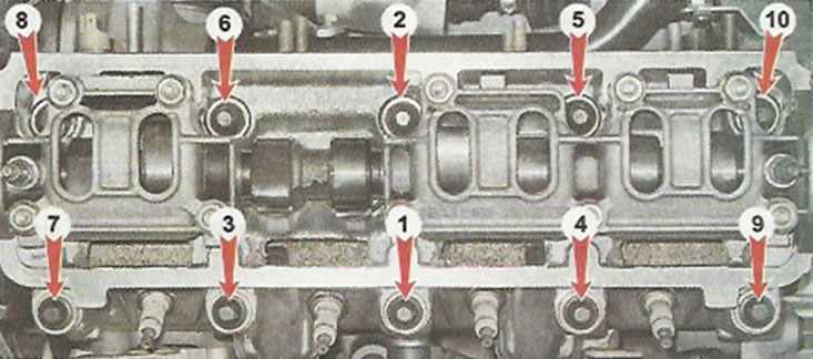 Lada Granta ВАЗ-2190 Головка блока цилиндров снятие и установка, фото 4