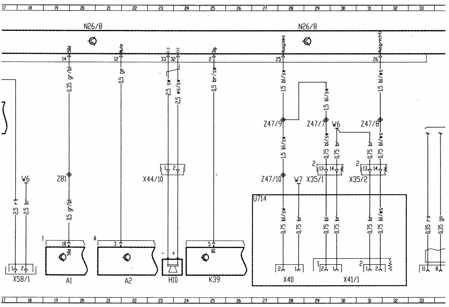 W168 схема проводки