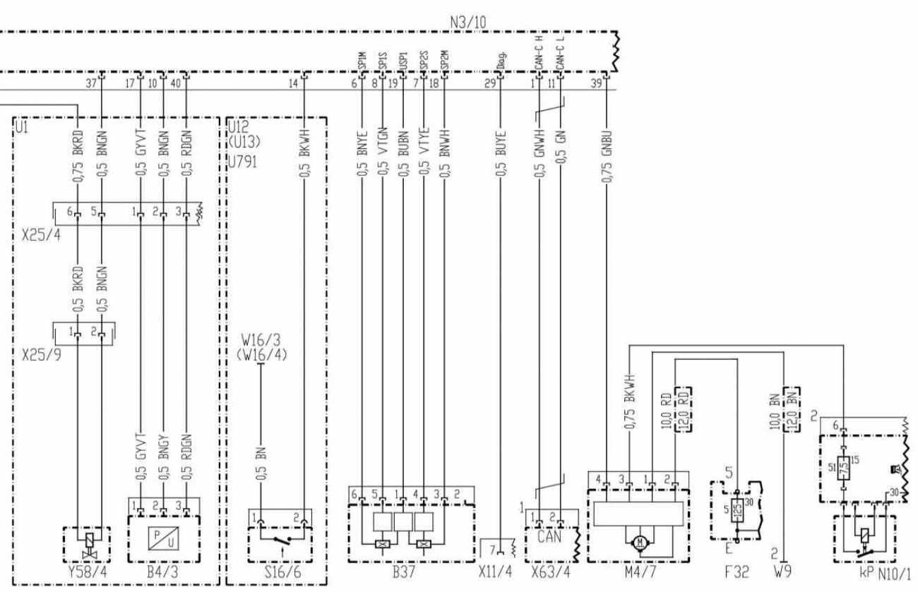 Схема электропроводки w203