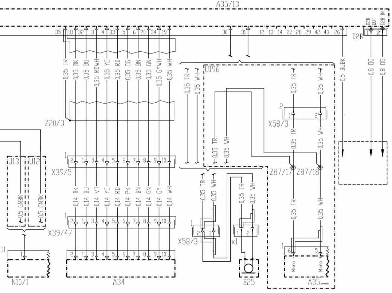 Схема электропроводки w203