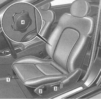 Mercedes C-Class W203 Регулировка сидений и подголовников, фото 1
