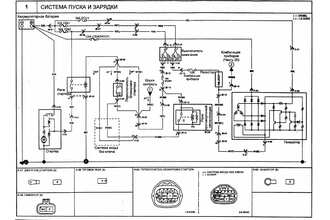 Электросхема системы пуска и зарядки Kia Cerato