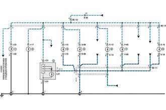 Схема 25а. Соединения освещения салона Kia Spectra
