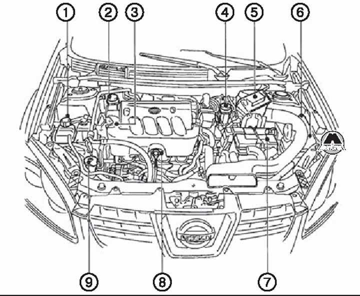 Подкапотное пространство ниссан кашкай j10