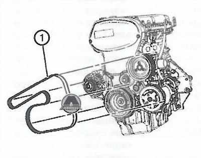 схема приводного ремня опель зафира 1 8