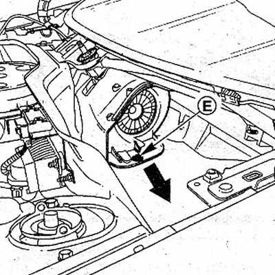 Renault Scenic Электромотор вентилятора отопителя снятие и установка, фото 3