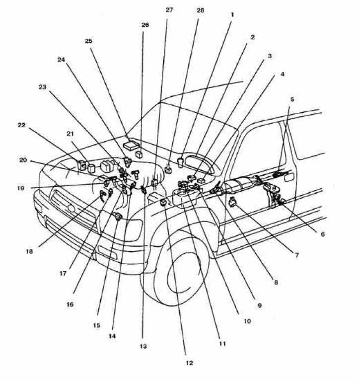 Местоположение устройства. Топливная система Тойота 4раннер 130 кузов схема. Системы снижения токсичности Тойота. Расположение шлангов снижения токсичности на двигателе 5е. Расположения устройства Ист 2,0.