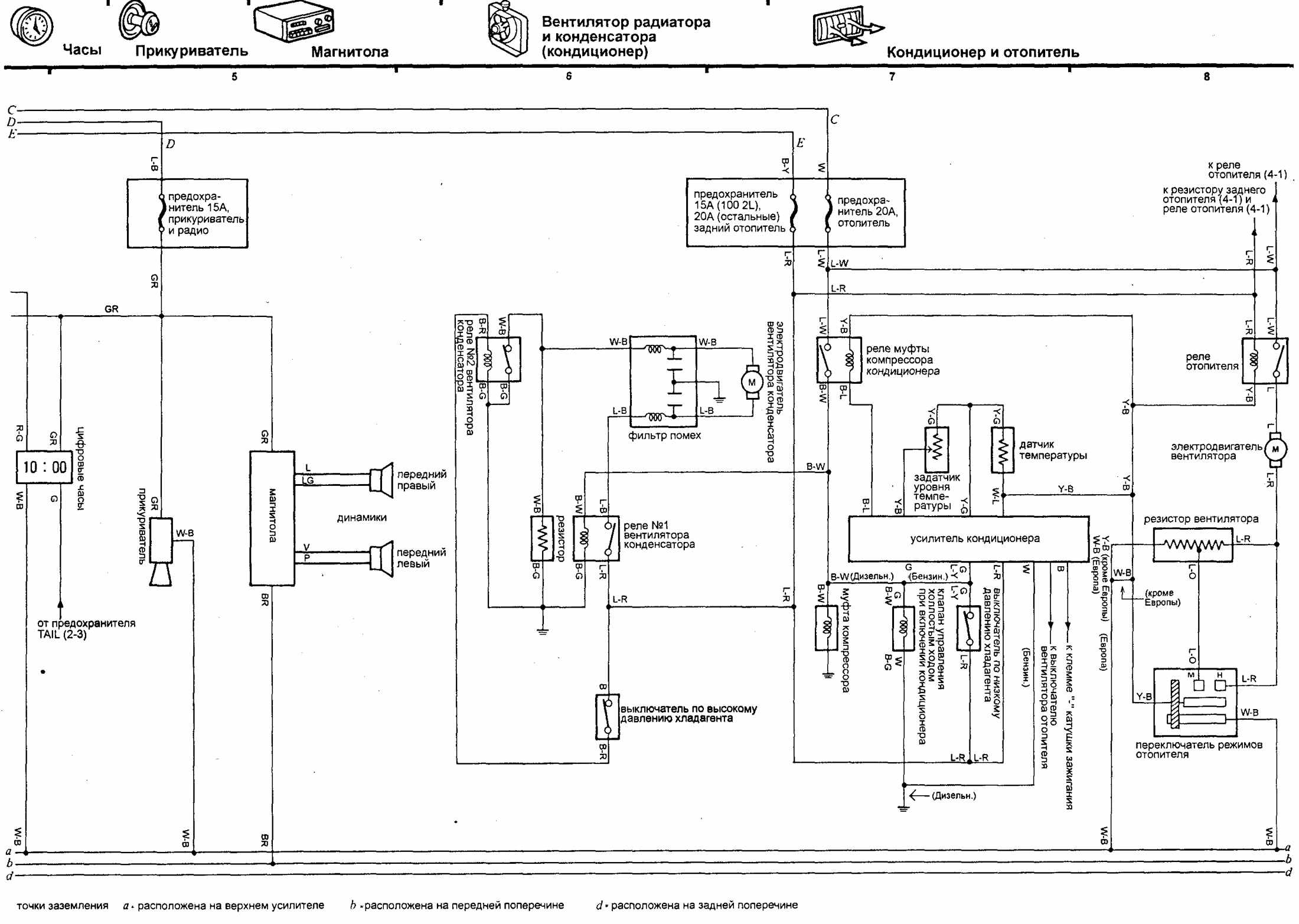 Схема подключения генератора toyota dyna