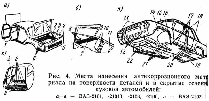 Схема кузова ваз 2106