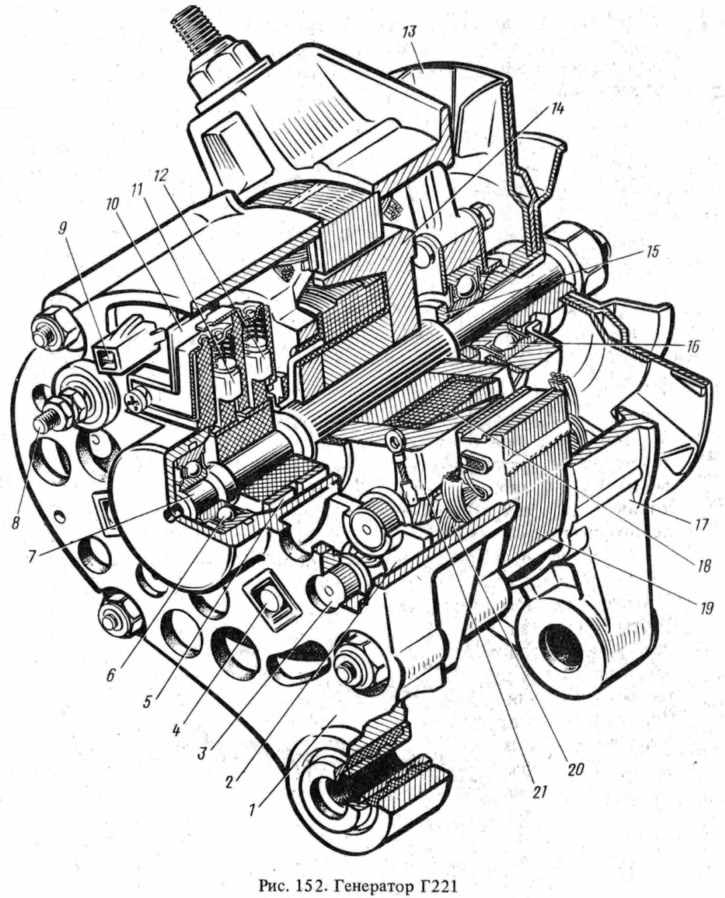 схема генератора г222 ваз 2106