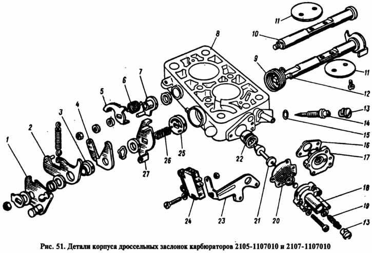 Схема 2105 карбюратор