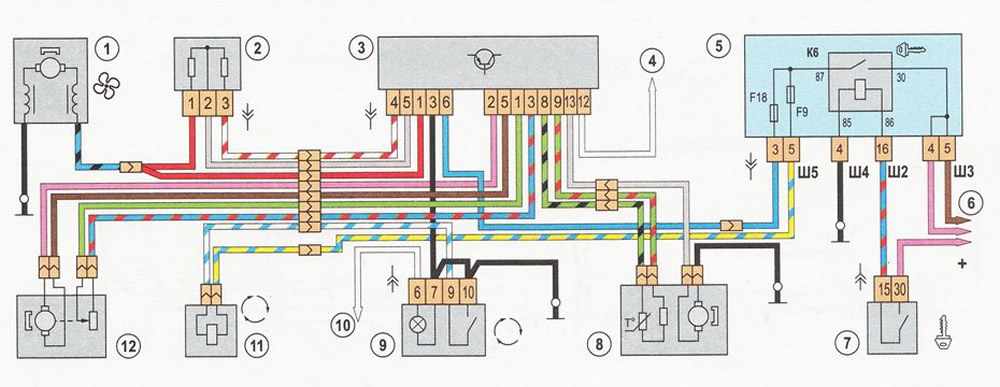 Блок управления отопителя ваз 2110 схема