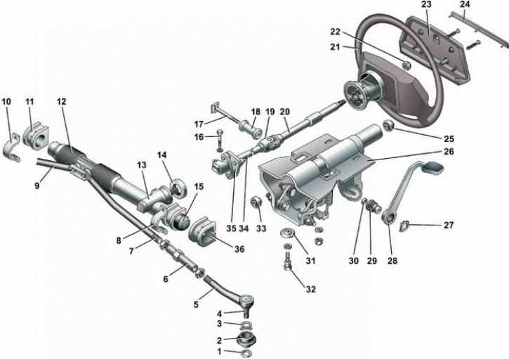 Рулевое управление ваз 2112 схема