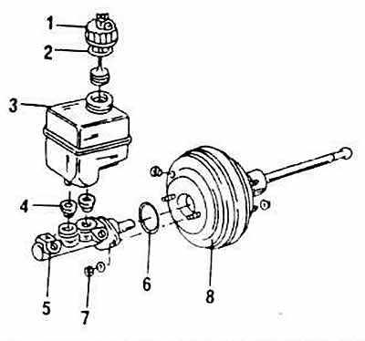 Гольф 3 схема главного тормозного цилиндра