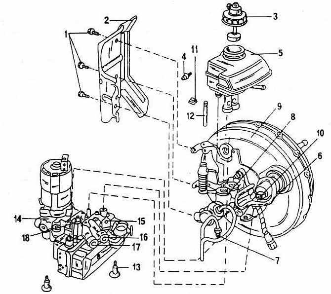 Гольф 3 схема главного тормозного цилиндра