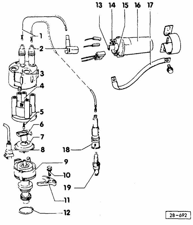 Элементы системы зажигания VOLKSWAGEN Passat B5 (Фольксваген Пассат Б5)