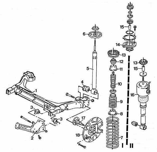Передняя стойка пассат б5 схема