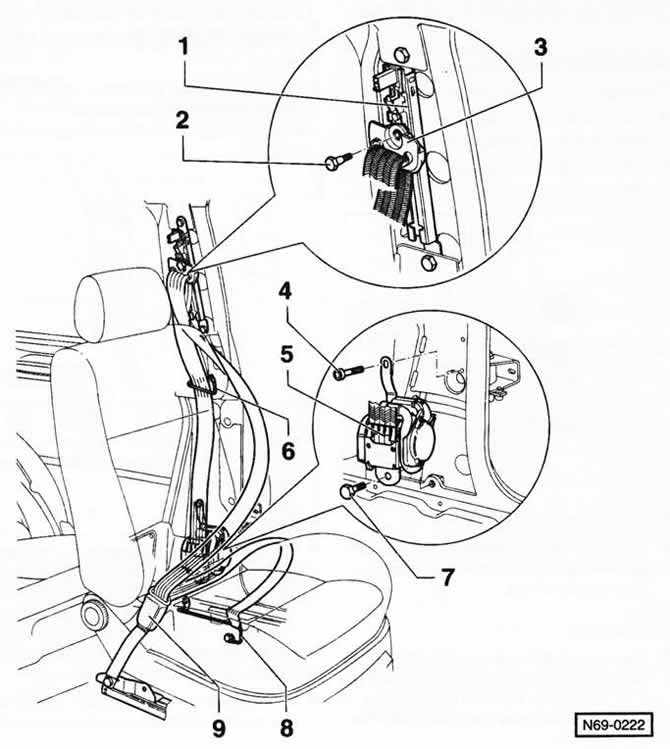 Разобрать замок ремня безопасности фольксваген поло седан