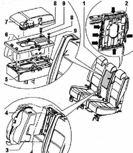 Как сложить задние сиденья на фольксваген тигуан